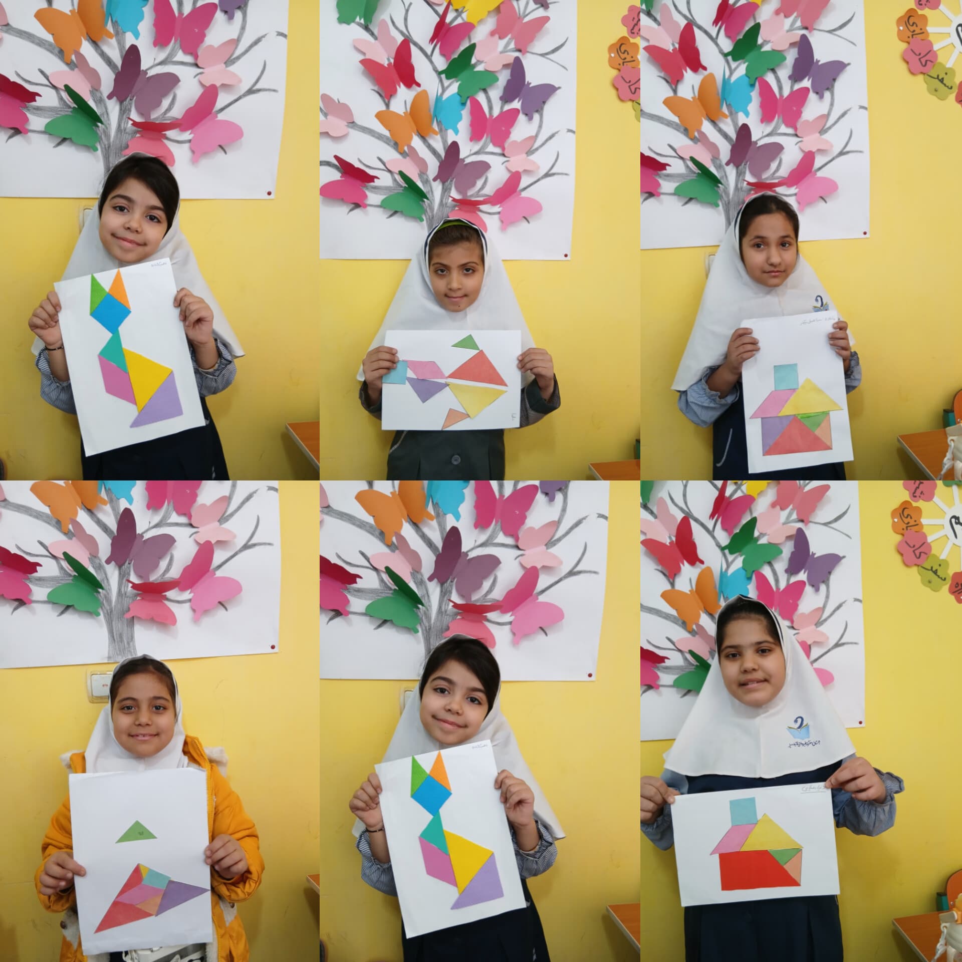 ساخت تانگرام درس ریاضی پایه دوم